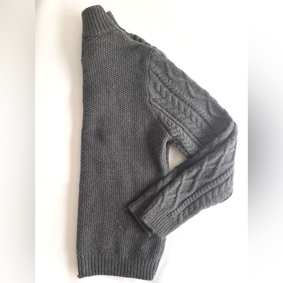 Canadiana Men's Quarter-Zip Cable Knit Sweater Size L - Picture 9 of 10